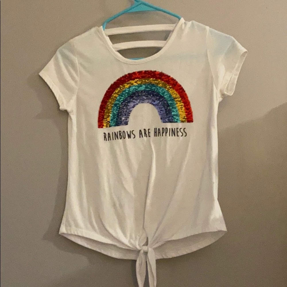 Beautees Short Sleeve Sequence Top